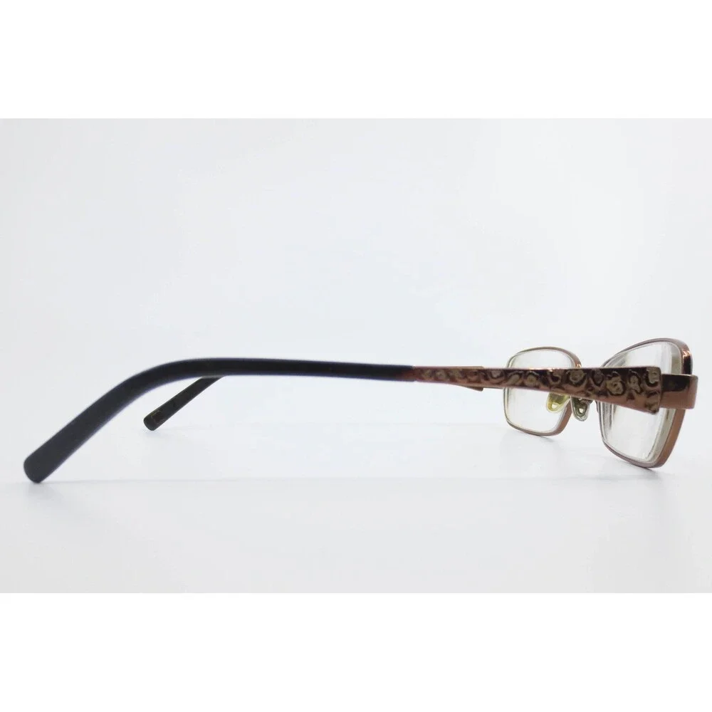 Liz Claiborne L345 0TE7 Bronze Floral Rectangular Eyeglasses Frames 51-16-135